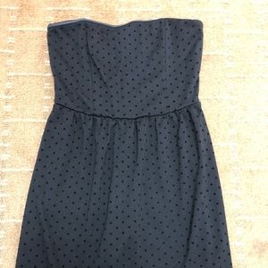 Gap Black Polka Dot Strapless Dress